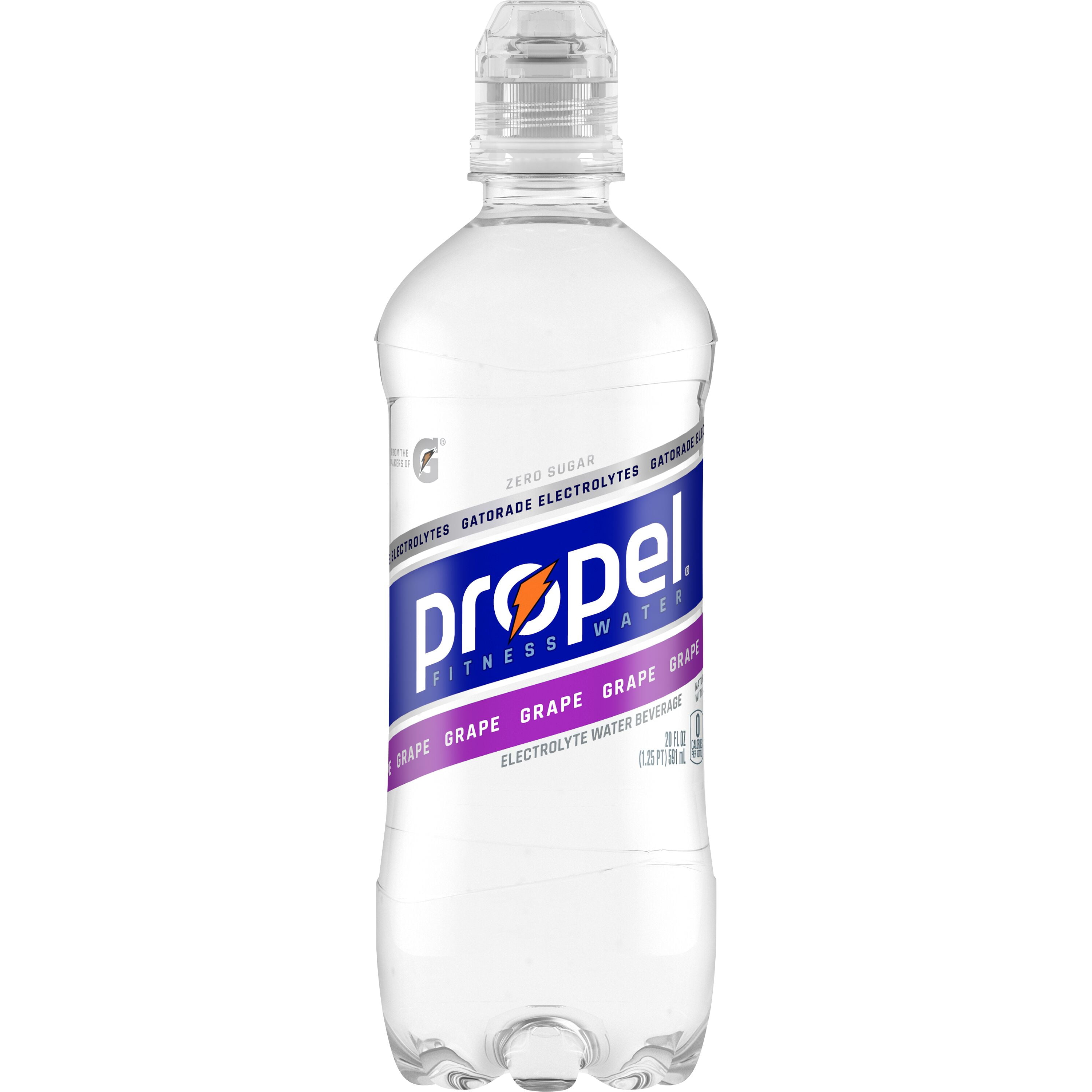 Propel Zero Grape Electrolyte Fitness Water, 20 fl oz, Bottle