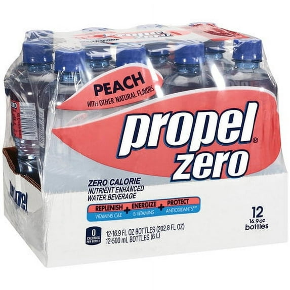 Propel Zero Peach Water Beverage, 16.9 Fl. Oz.