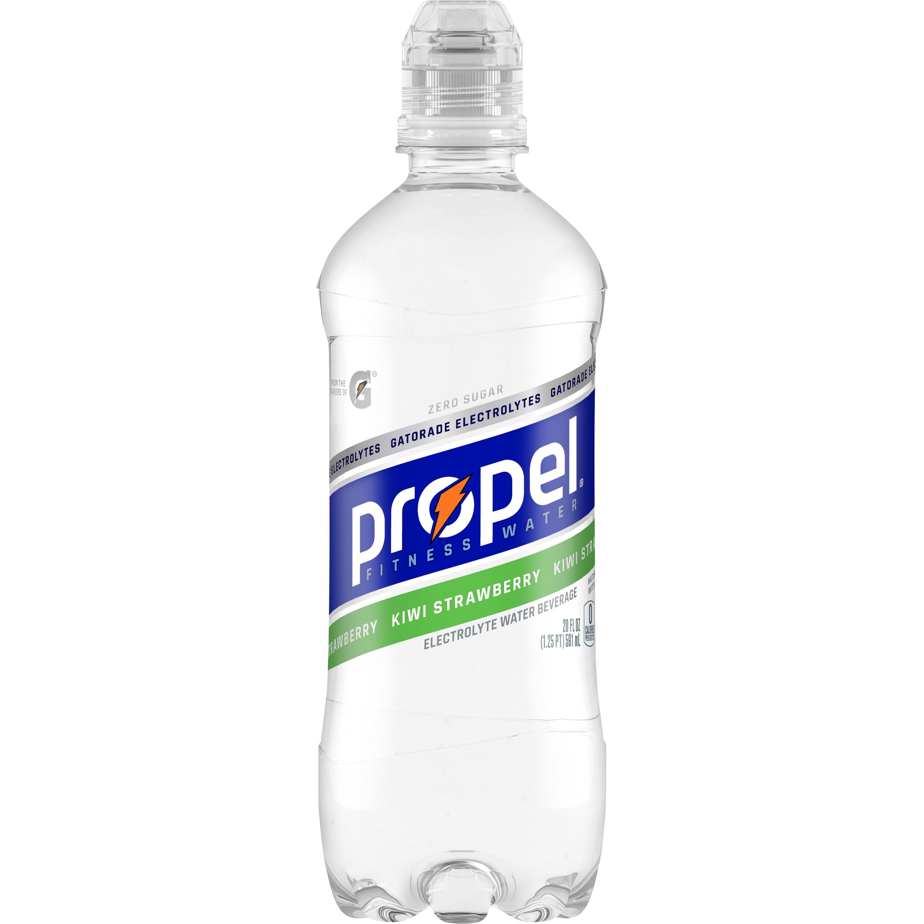 Propel Zero Sugar, Electrolyte Water, Kiwi Strawberry 20 Fl Oz