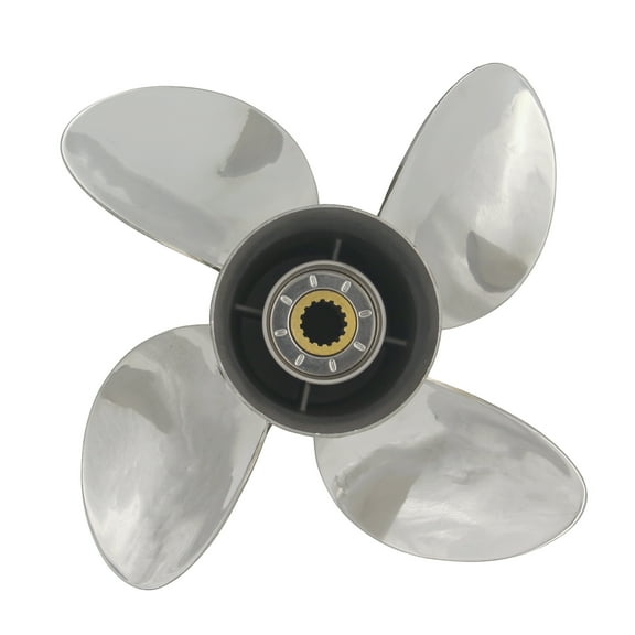 Propeller 13x19 for HONDA Outboard 4 Blades Stainless Steel Prop 15 Tooth RH