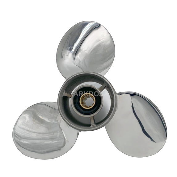 Propeller 9 1/4x9 for Yamaha Outboard 9.9-15HP Stainless Steel 8 Tooth OEM NO:63V-45945-10-EL 9.25x9