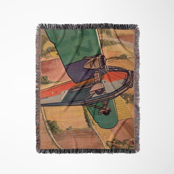 Propeller Airplane, Woven Blanket