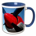 thumbnail image 1 of 3drose, Propeller Airplanes Photography, 15oz Two-tone Blue Mug, 1 of 6