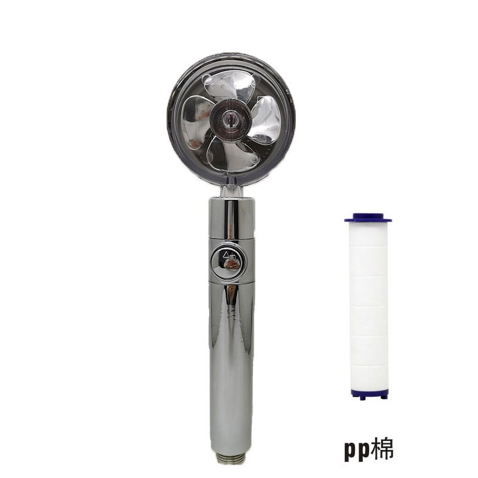 Propeller Driven Handheld Shower Head High Pressure 360 Degrees