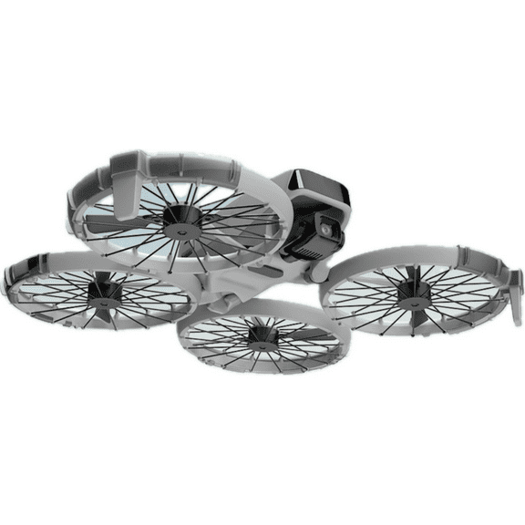 Propeller Guard for DJI Flip Drone – Lightweight TPU Anti-Collision Blade Protector, Quick-Release Fall Protection Frame (Transparent Black / Green)