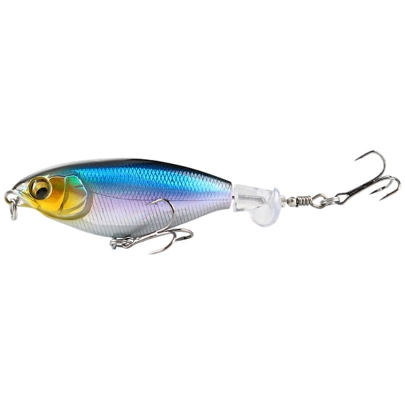 Propeller Topwater Fishing Lure with 363 Degree Rotating Blade, Splash-Inducing Micro Surface Bait for Bass Panfish