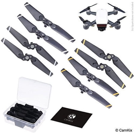 Propellers for DJI Spark - 2 Sets (8 Blades) - With Convenient Storage Box - Quick Release Foldable Wings - Flight Tested Design - Essential Accessory For Your DJI Spark Drone