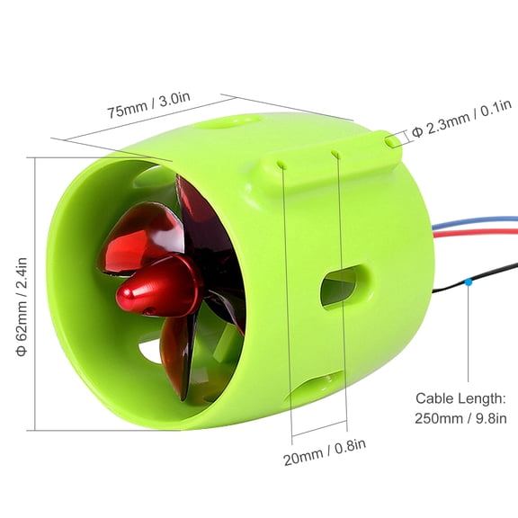 Propellers,Drive Bait Propellers 12-24v Motor Clockwise With Bait Boat Ship 1000kv Motor Clockwise With With 12-24v Waterproof Motor 9.8in Cable Bait Huiop With 9.8in Cable Mewmewcat