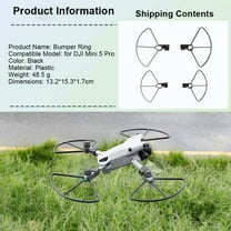 Propellers Protector Bumper Guard for DJI Mini 5 Pro Drone Accessories,Propeller Holder Anti-Collision Ring, Lightweight Protective Frame with Landing Skid