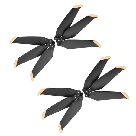 Propellers Three-Blade, Noise Reduction, Silent Strong Pulling Force Foldable Blade, for /2S Accessories - 2 Pairs Black