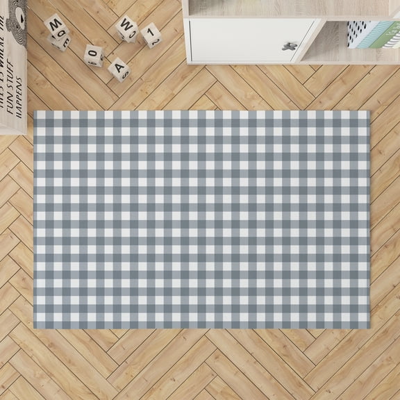 Proper Gingham Blue Kids Play Mat