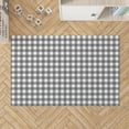 thumbnail image 1 of Proper Gingham Charcoal Kids Play Mat, 1 of 5