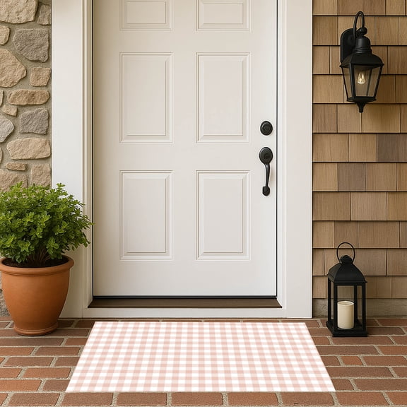 Proper Gingham Outdoor Doormat