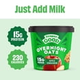 thumbnail image 1 of Proper Good Apple Cinnamon Overnight Oats, 15g Protein, Shelf-Stable, 2.2 oz Tub, 1 of 1