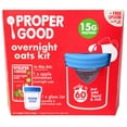 thumbnail image 1 of Proper Good Apple Cinnamon Overnight Oats Kit, 15g Protein, Shelf-Stable, 2.33 oz Packet, Glass Jar, 1 of 9