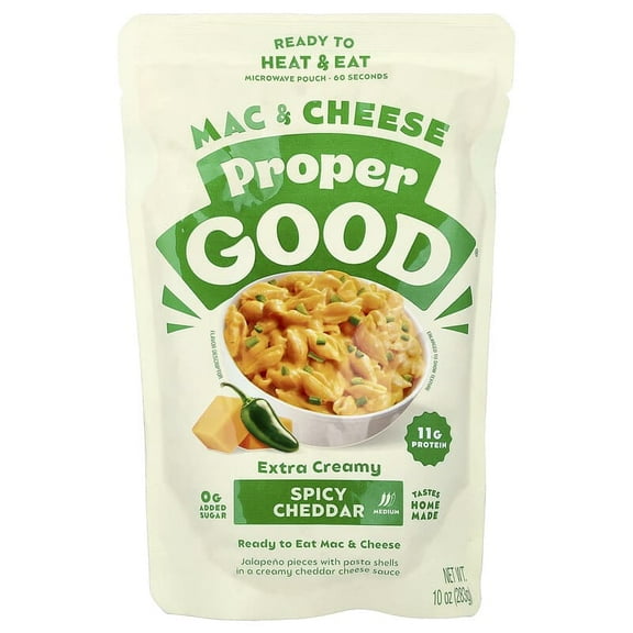 Proper Good, Mac & Cheese, Spicy Cheddar, Medium, 10 oz Pack of 3