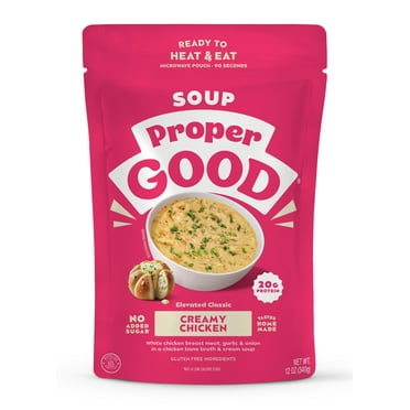 Proper Good Ready to Serve Creamy Chicken Soup, 12 oz, Shelf-Stable