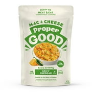 Proper Good Spicy Cheddar Mac & Cheese, Ready in 60 Seconds, Shelf-Stable 10oz Pouch