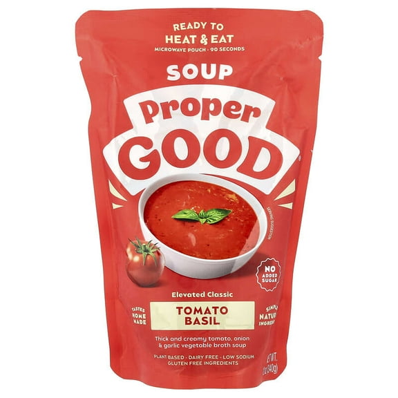 Proper Good, Tomato Basil Soup, 12 oz Pack of 2