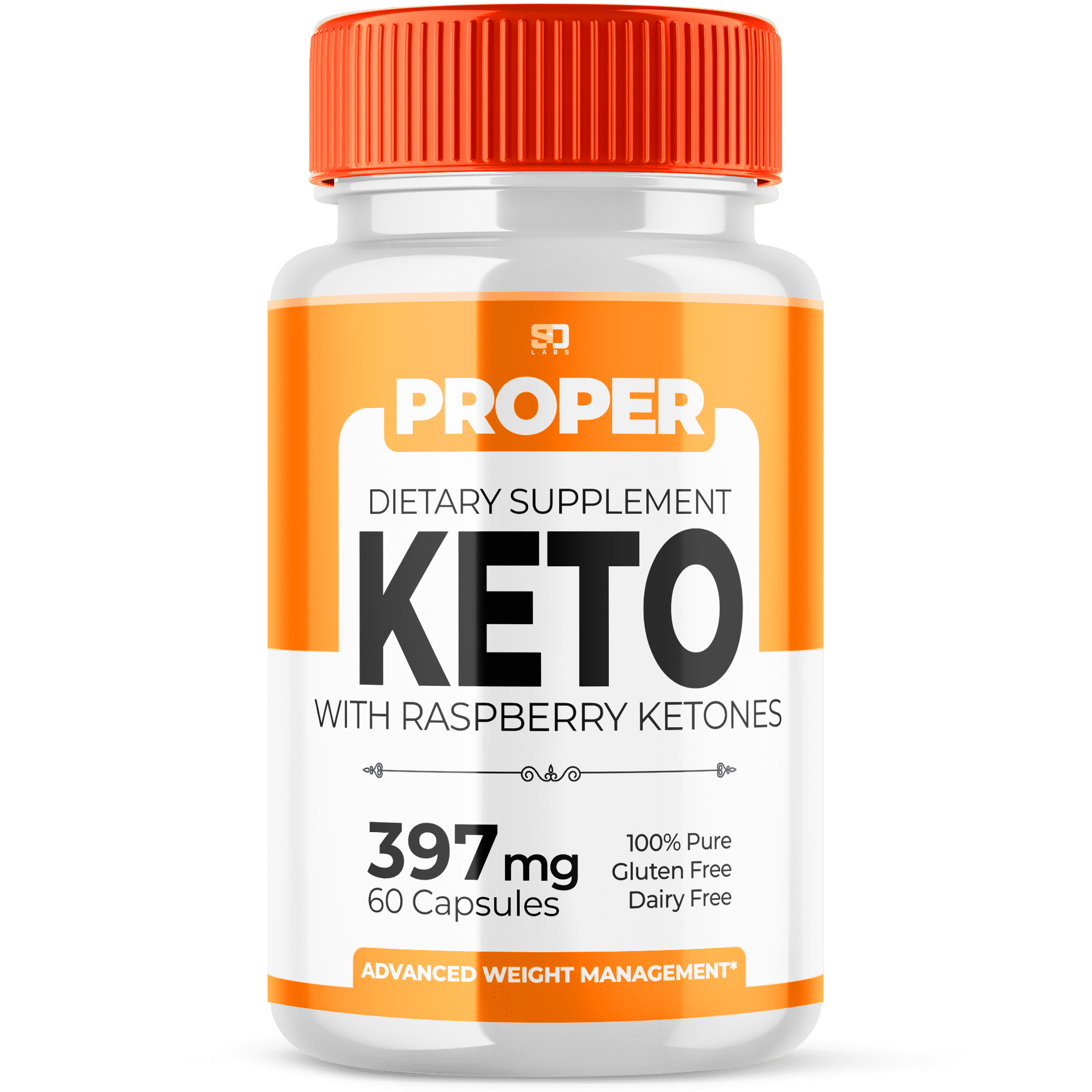 Proper Keto Capsules Advanced Formula Ketosis Support Supplement with Raspberry Ketones, 60 Capsules