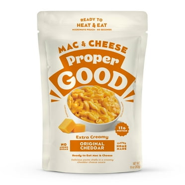 Proper Good Original Cheddar Mac & Cheese, Ready in 60 Seconds, Shelf-Stable 10oz Pouch