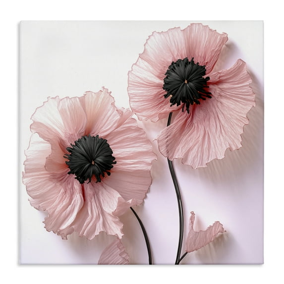 Properly Pink Poppies Canvas Wall Art, design by Sasha