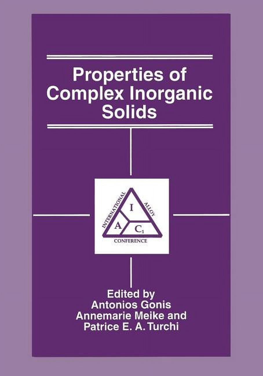 Complex Solid Properties of Complex Inorganic Solids, (Paperback) - Walmart.com