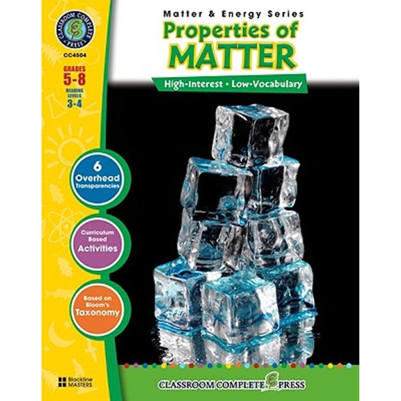 Pre-Owned Properties of Matter, Grades 5-8: Reading Levels 3-4 [With Transparencies] (Paperback) 1553193709 9781553193708