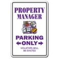 thumbnail image 1 of Property Manager Sign | Indoor/Outdoor | Funny Home Décor for Garages, Living Rooms, Bedroom, Offices | SignMission Apartment Gift Condo Funny Management Apt Sign Wall Plaque Decoration, 1 of 4