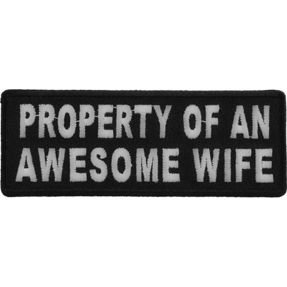Property Of An Awesome Wife Funny Iron on Patch