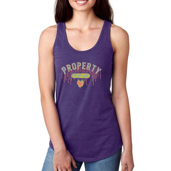 Property Of No One Drip Ink Racerback Tank Women -Image by Shutterstock, Female Medium