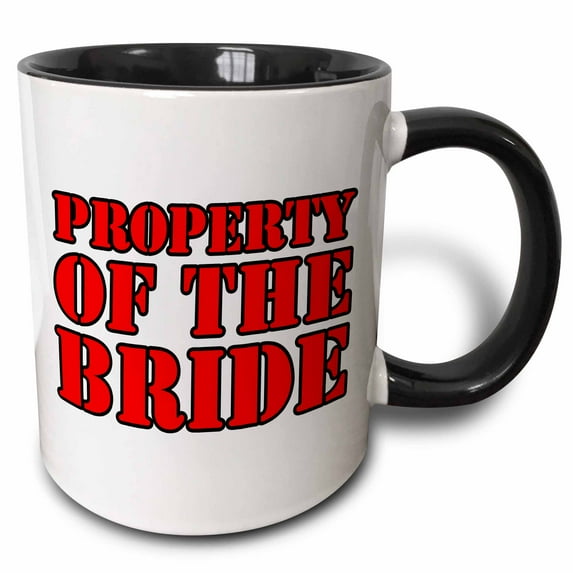 Property Of The Bride Red 11oz Two-Tone Black Mug mug-261071-4