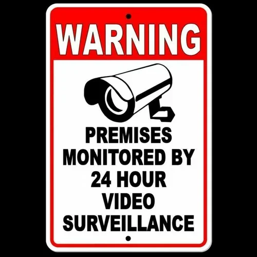 Property Protected By Video Surveillance Warning Security Camera Metal Sign S031
