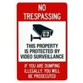 thumbnail image 1 of This Property Is Protected By Video Surveillance If You Are Dumping Illegally Warning Sign, Metal Signs for Business Home Wall Caution Custom Decor 8 x 12 Inch, 1 of 4
