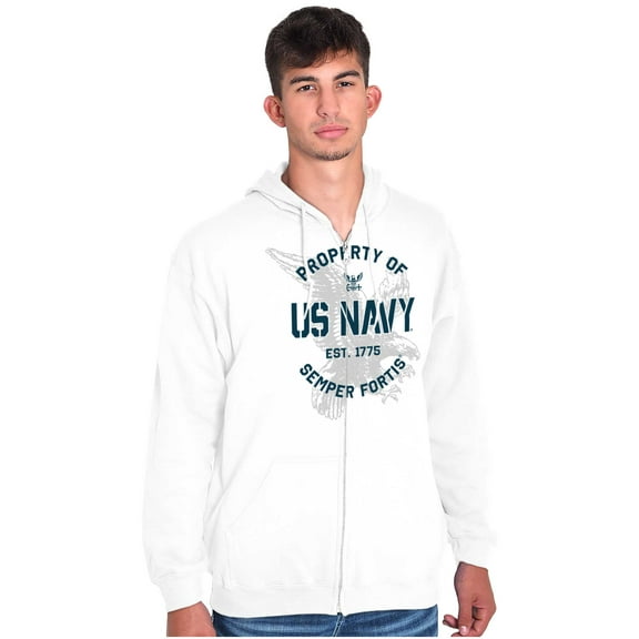 Property US Navy 1775 Semper Fortis Zip Up Hoodie Men's Women's Brisco Brands M