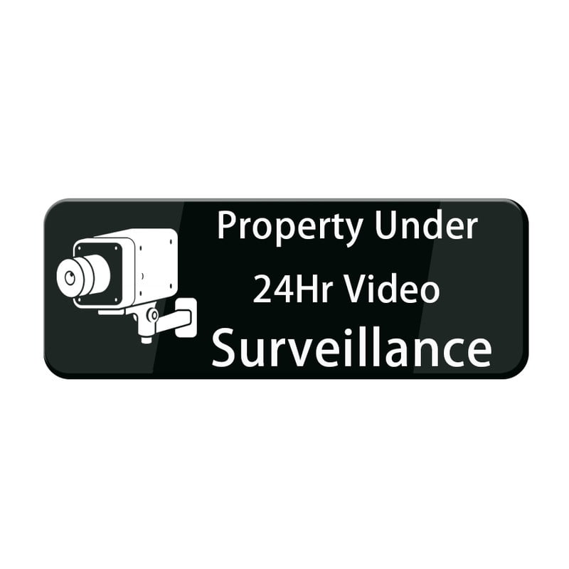 Property Under 24Hr Video Surveillance Sign, Main Official Self ...