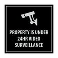 thumbnail image 1 of Property is Under 24HR Video Surveillance Sign (Black / Silver) - Medium, 1 of 1