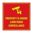 thumbnail image 1 of Property is Under 24HR Video Surveillance Sign (Red/Yellow) - Medium, 1 of 1