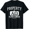 thumbnail image 1 of Property of Alpha & Omega Tee - Christian Athletic Design T-Shirt, 1 of 5