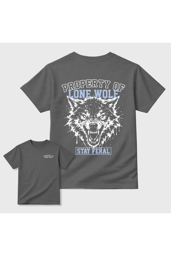 Property of Lone Wolf Unisex T-Shirts To Match Sneakers 5s Wolf Grey