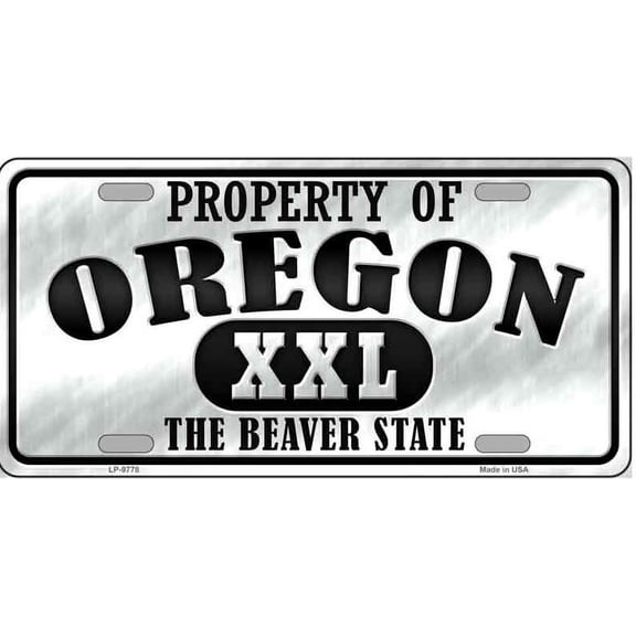 Property of Oregon Novelty Metal License Plate Tag  LP-9778