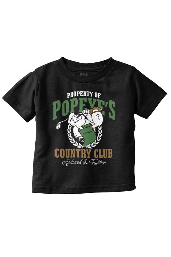 Property of Popeye's Country Club Toddler Boy Girl T Shirt Infant Toddler Brisco Brands 6M