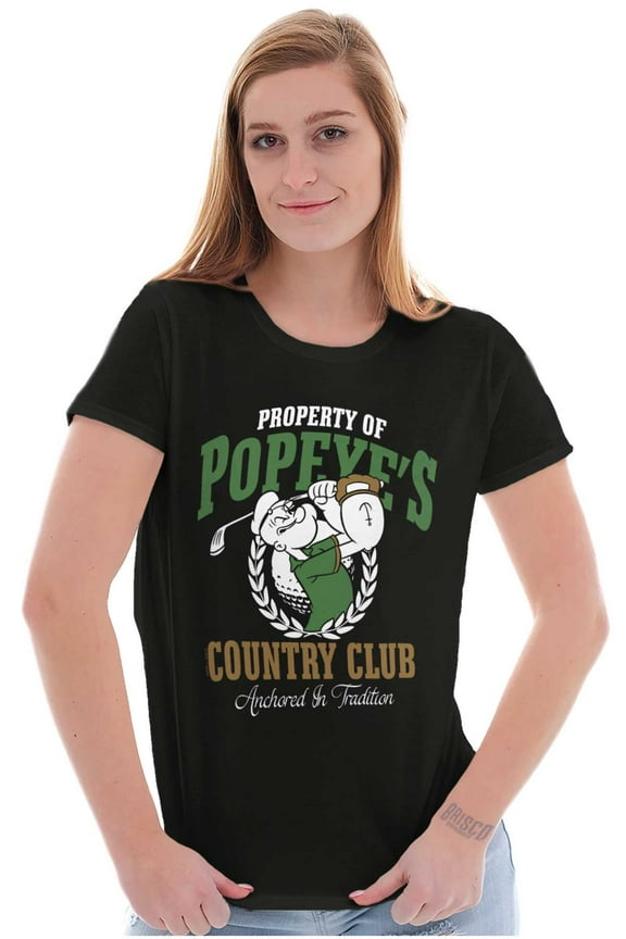 Property of Popeye's Country Club Women's T Shirt Ladies Tee Brisco Brands S
