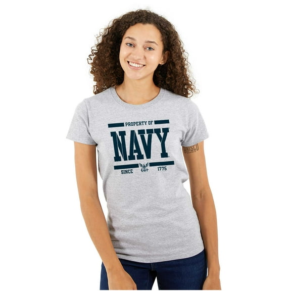 Property of US Navy Logo Since 1775 Women's T Shirt Ladies Tee Brisco Brands S