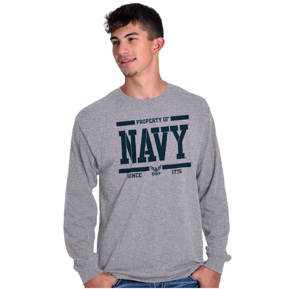 Property of US Navy Military Service Long Sleeve TShirt Men Women Brisco Brands S