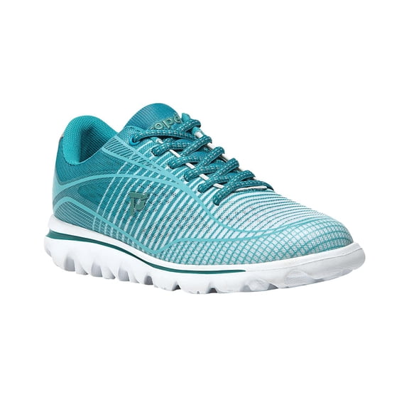 Propet Billie - Women's Rejuve Athletic Shoes - White/Turquoise