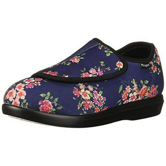 Propét womens Cush 'N Foot Navy Blossom