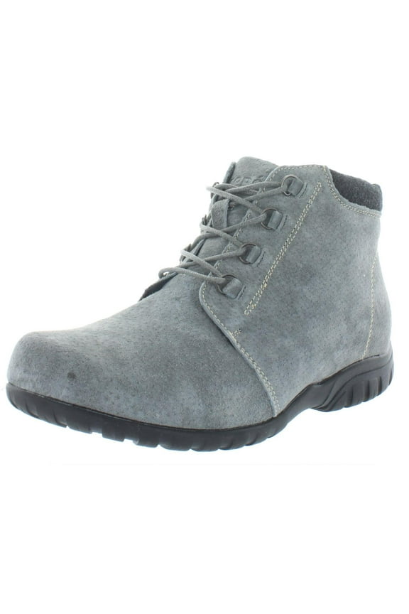 Delaney Suede WFV002S 5 inch Women's Casual Boot: 8.5 XX-Wide (4E) Grey Lace Up