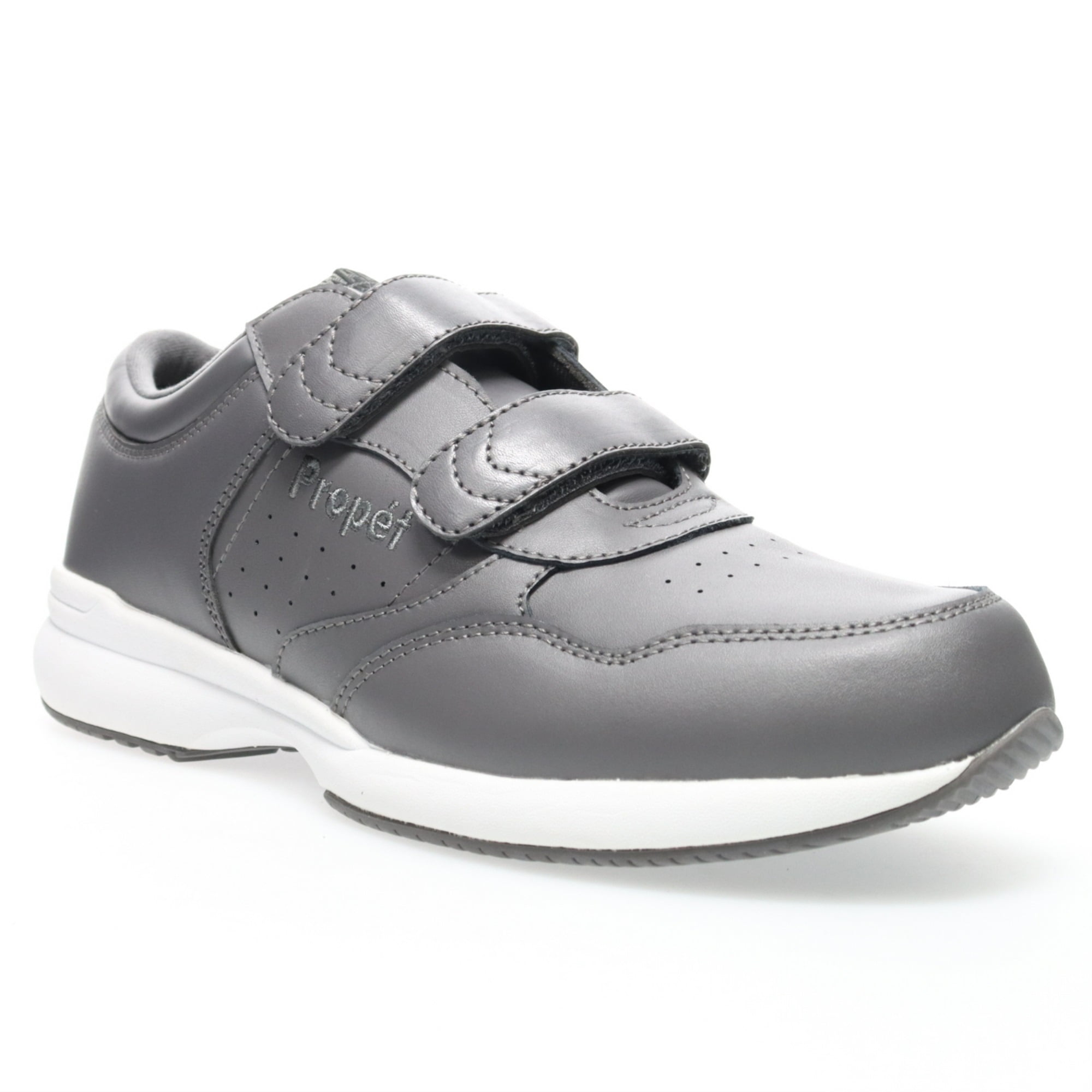 Propet Men's Viator Strap Shoe – Grey, Size 15 5E X-Wide, Adjustable Strap, Breathable Mesh, Lightweight