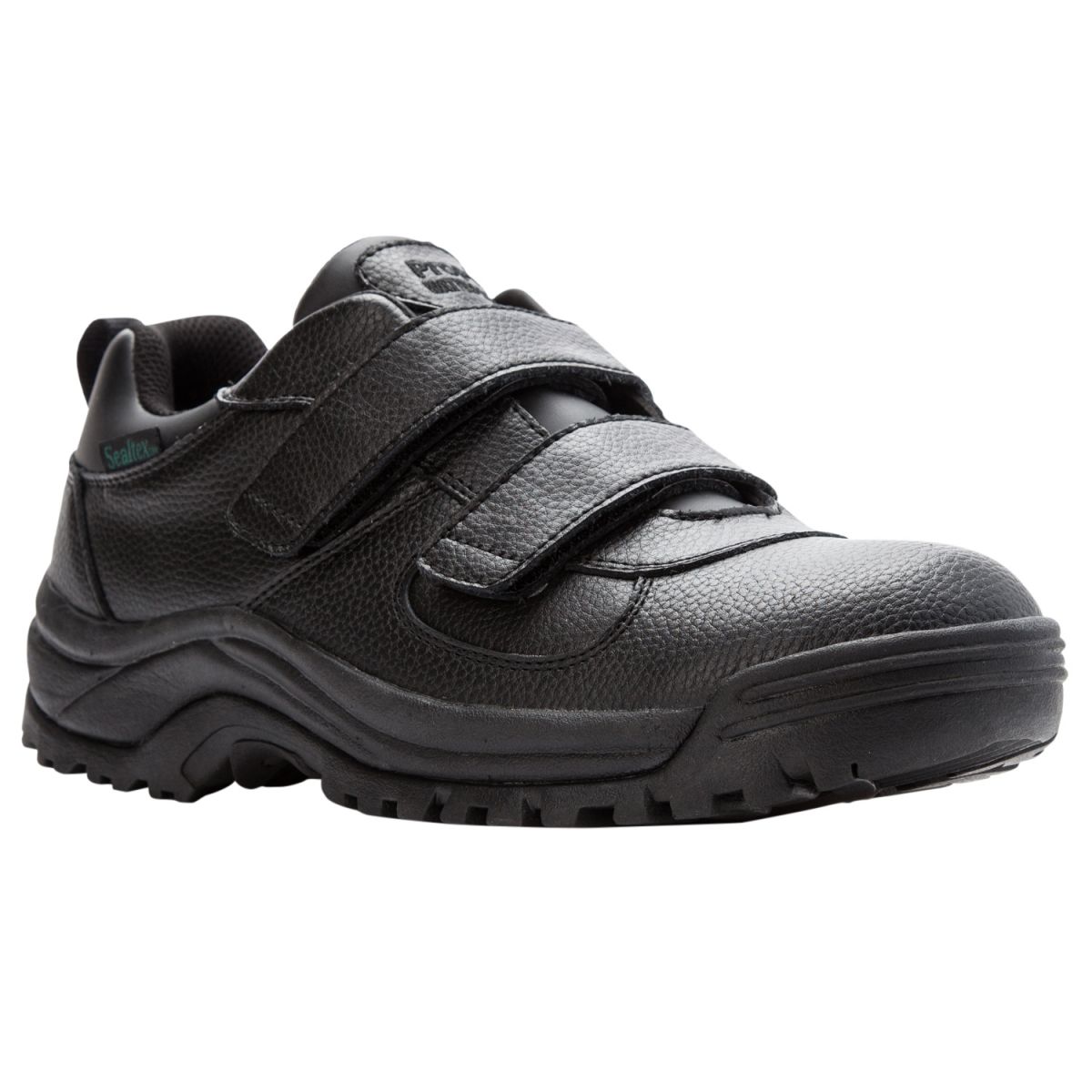 Propet Men's Cliff Walker Low Strap Waterproof Walking Shoe Black Leather - MBA023LBLK - image 1 of 6